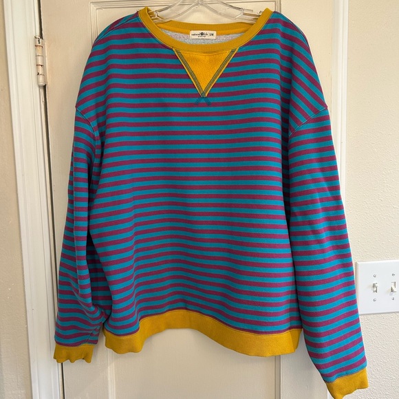 Cutest Oversize Striped Sweatshirt! - Picture 2 of 5
